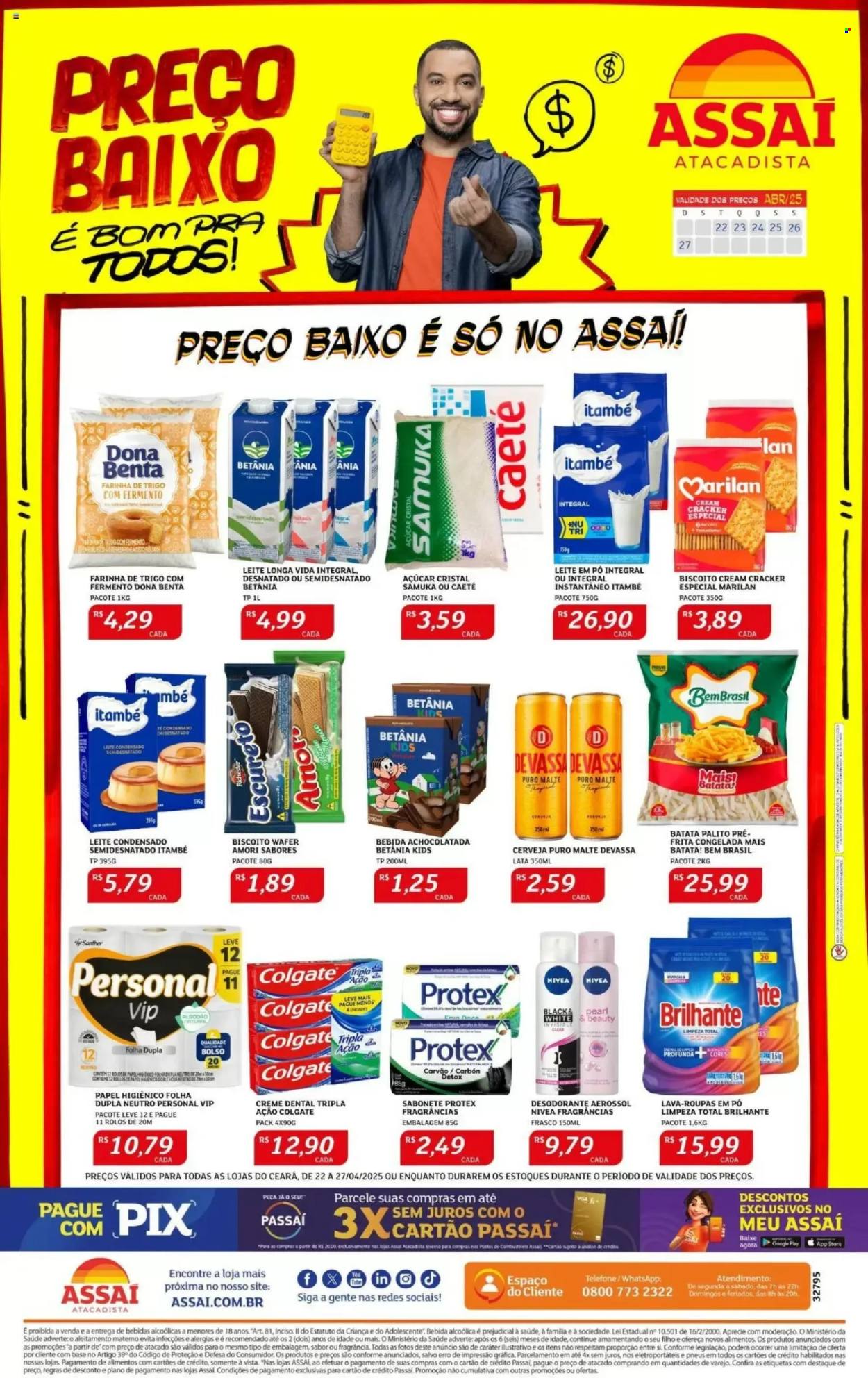 Folheto Assaí Atacadista - 22/04/2025 - 27/04/2025. Página 1