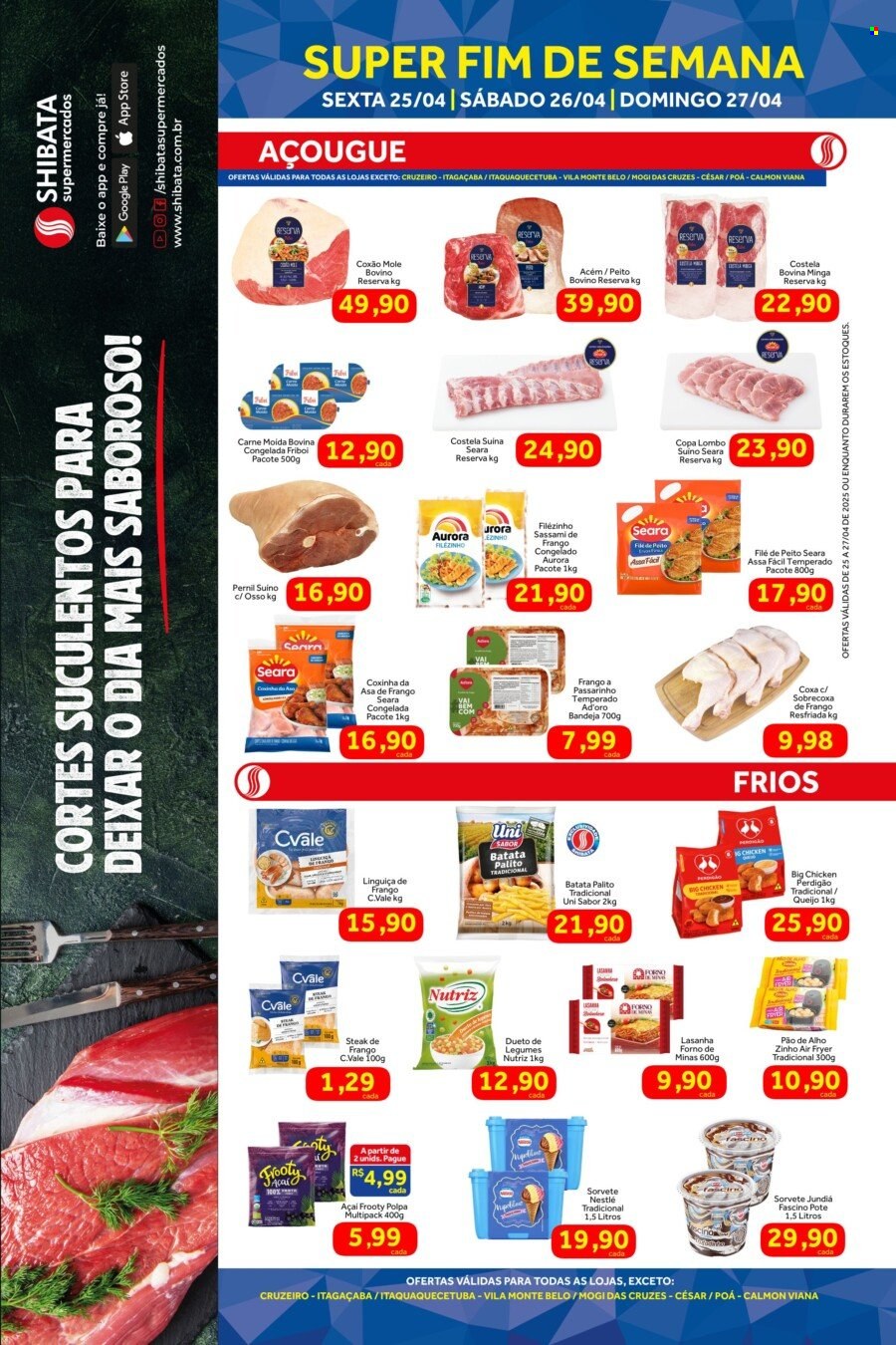 Folheto Shibata Supermercados - 25/04/2025 - 27/04/2025. Página 1