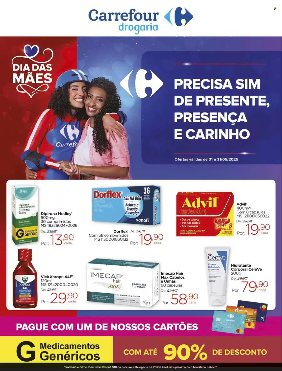 Folheto Carrefour Drogaria - 01/05/2025 - 31/05/2025. Página 1