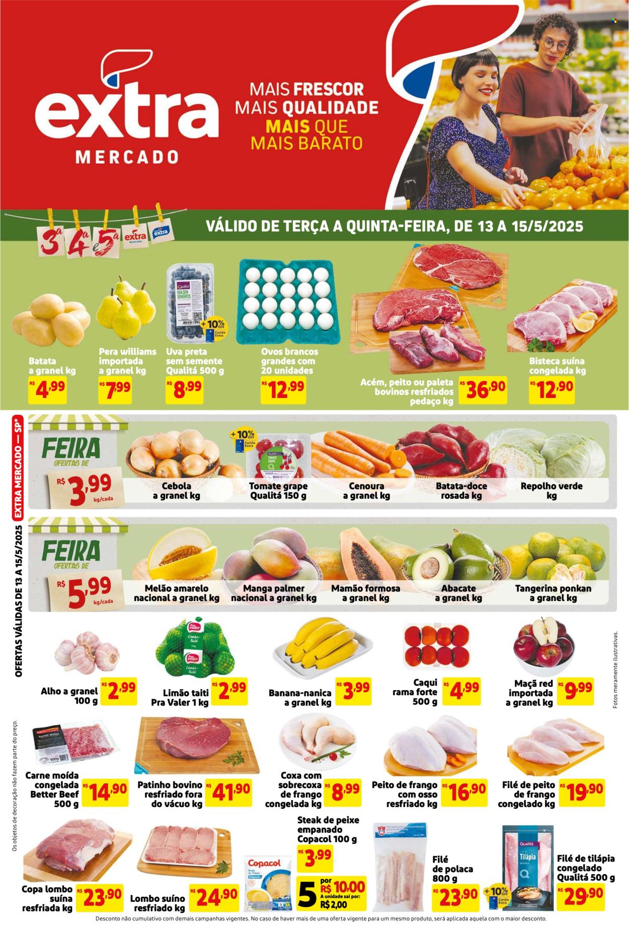 Folheto Mercado Extra - 13/05/2025 - 15/05/2025. Página 1