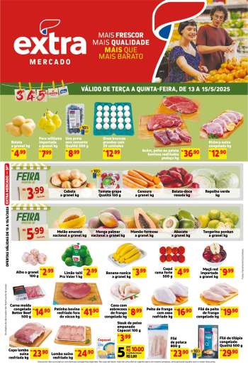 Folheto Mercado Extra - 13/05/2025 - 15/05/2025.