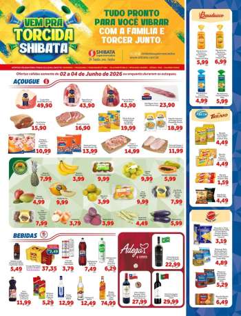 Folheto Shibata Supermercados - 02/06/2026 - 04/06/2026.
