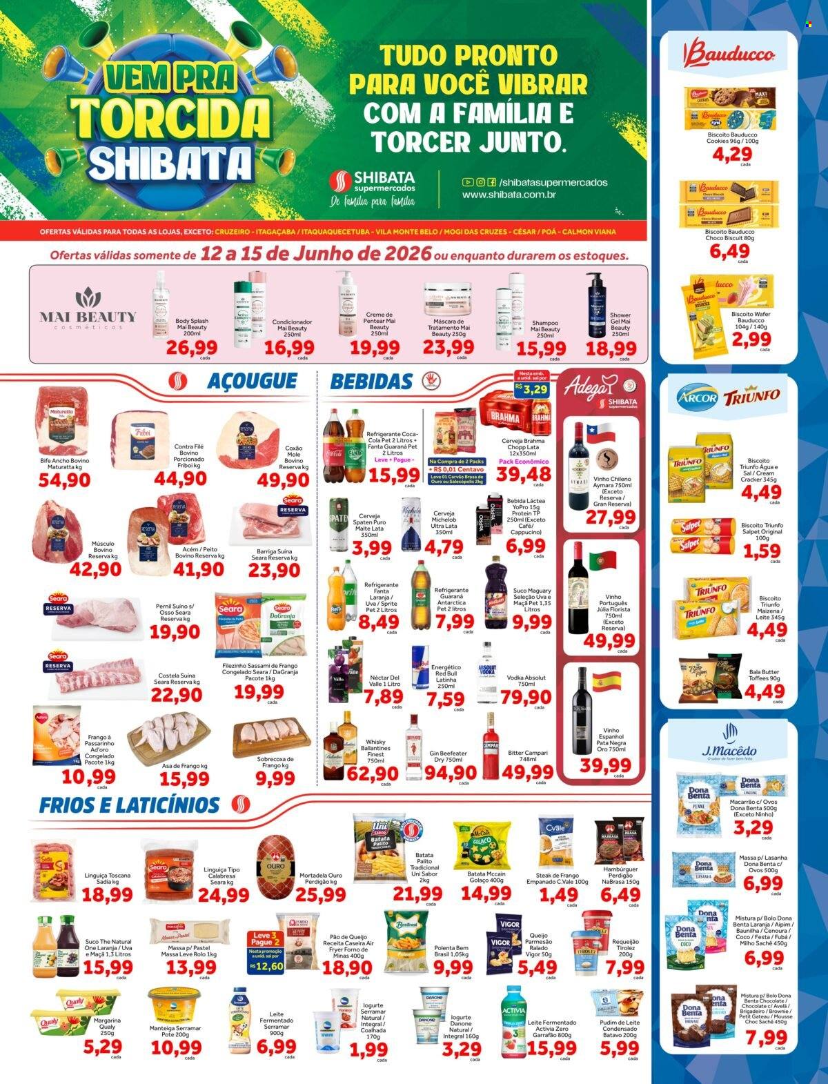Folheto Shibata Supermercados - 12/06/2026 - 15/06/2026. Página 1