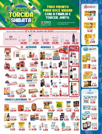 Folheto Shibata Supermercados - 12/06/2026 - 15/06/2026.