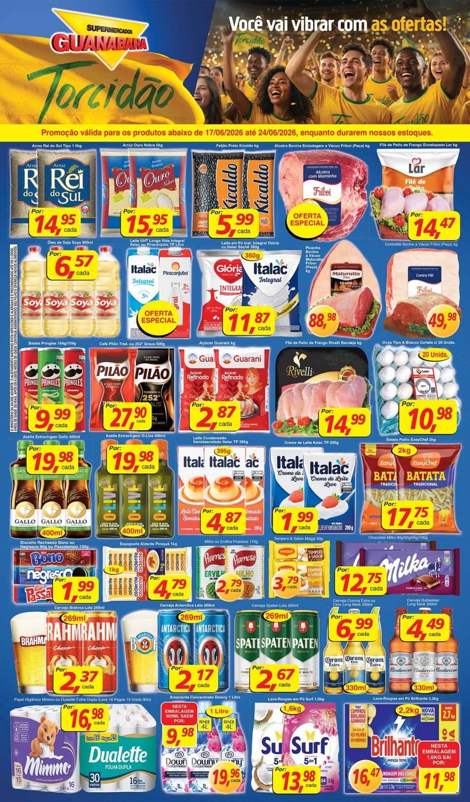 Folheto Supermercados Guanabara - 17/06/2026 - 24/06/2026. Página 1