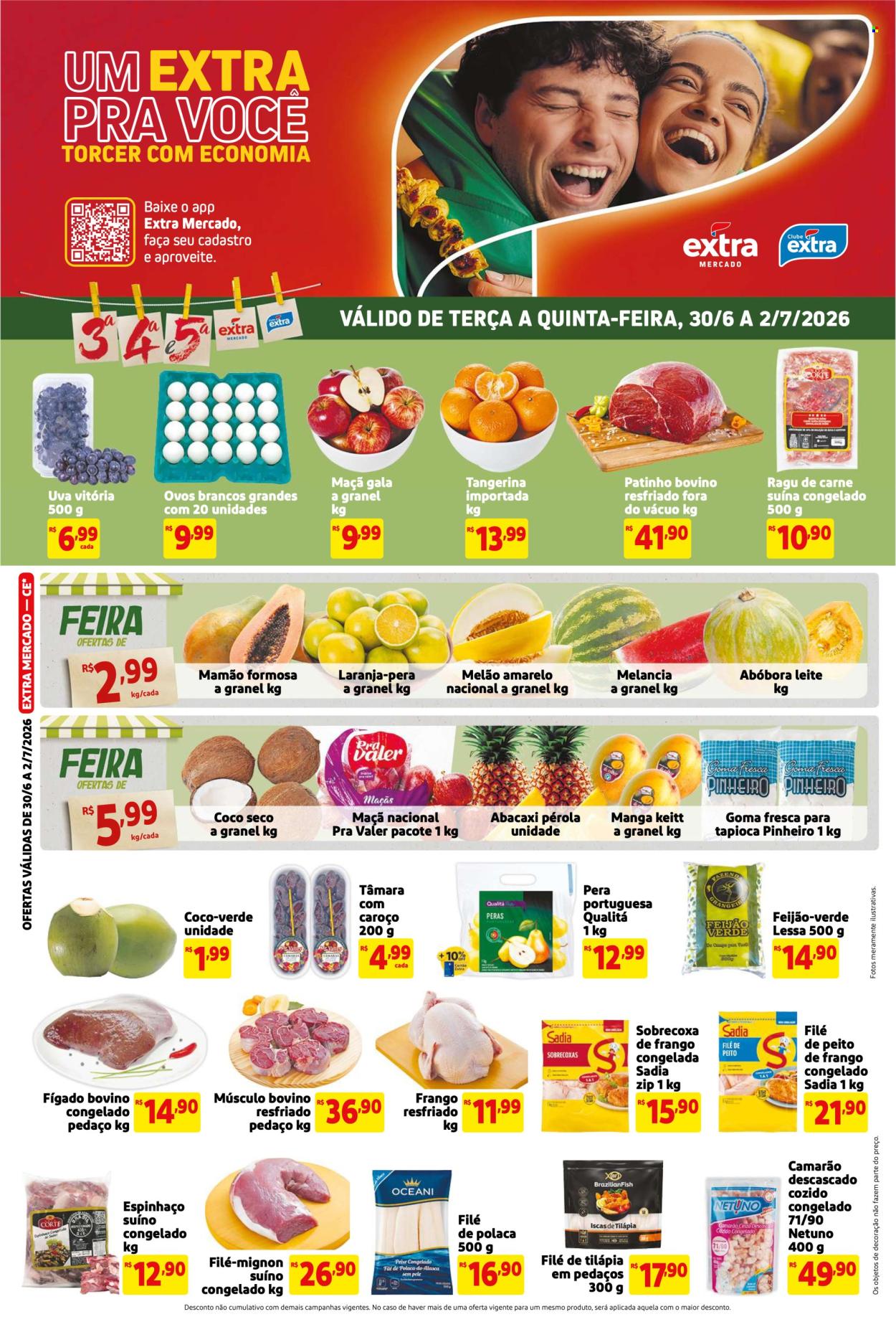 Folheto Mercado Extra - 30/06/2026 - 02/07/2026. Página 1