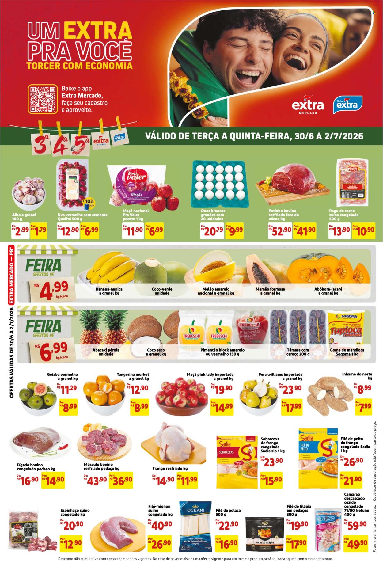 Folheto Mercado Extra - 30/06/2026 - 02/07/2026. Página 1