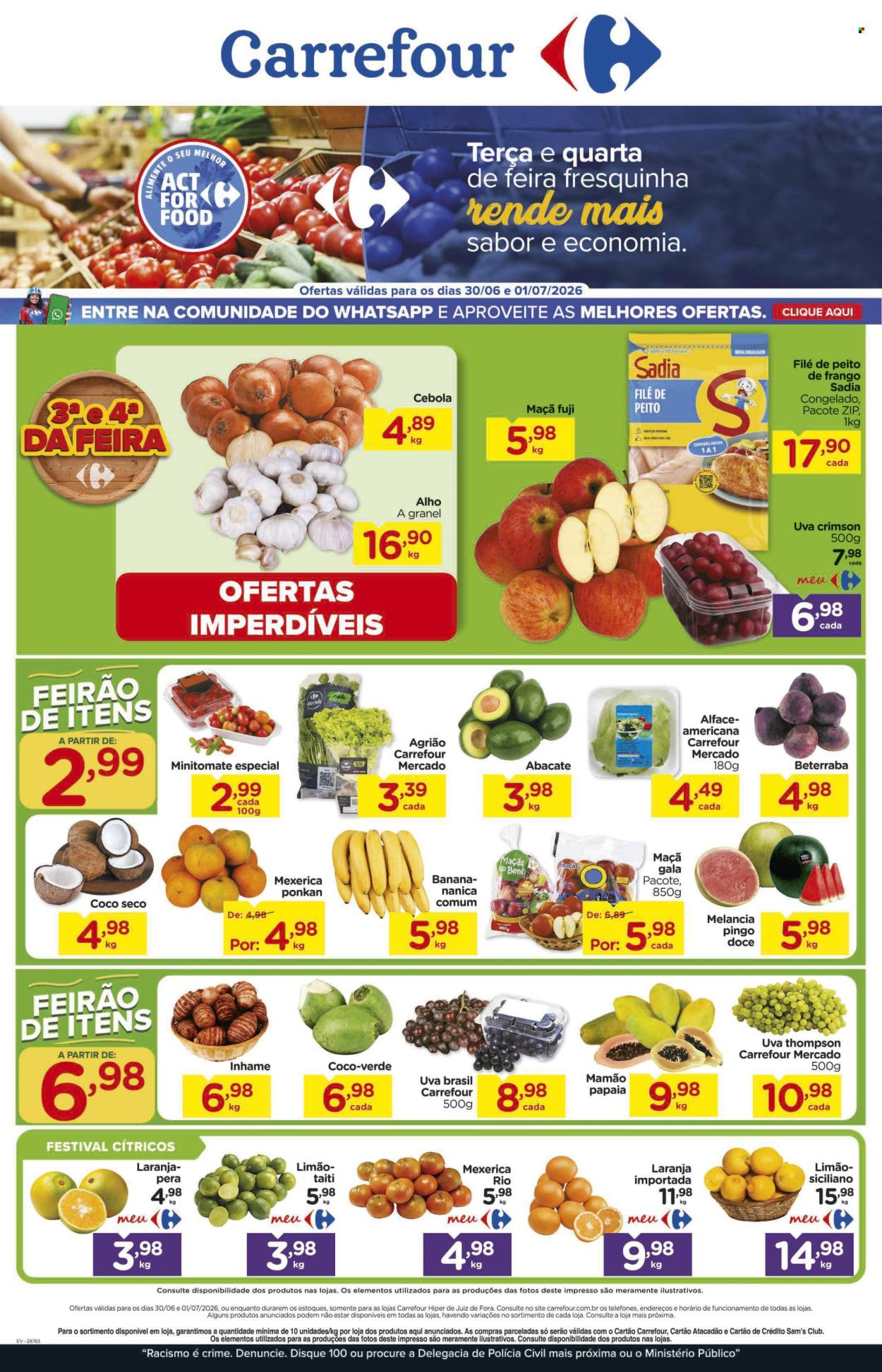 Folheto Carrefour Hiper - 30/06/2026 - 01/07/2026. Página 1