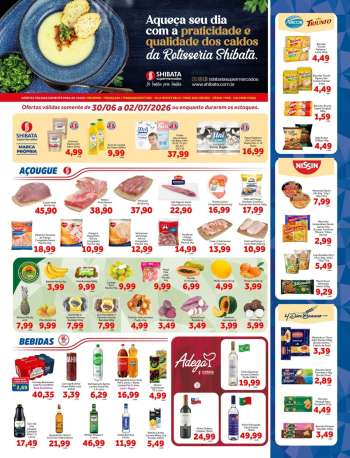 Folheto Shibata Supermercados - 30/06/2026 - 02/07/2026.