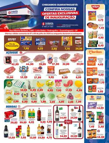 Folheto Shibata Supermercados - 07/07/2026 - 09/07/2026.