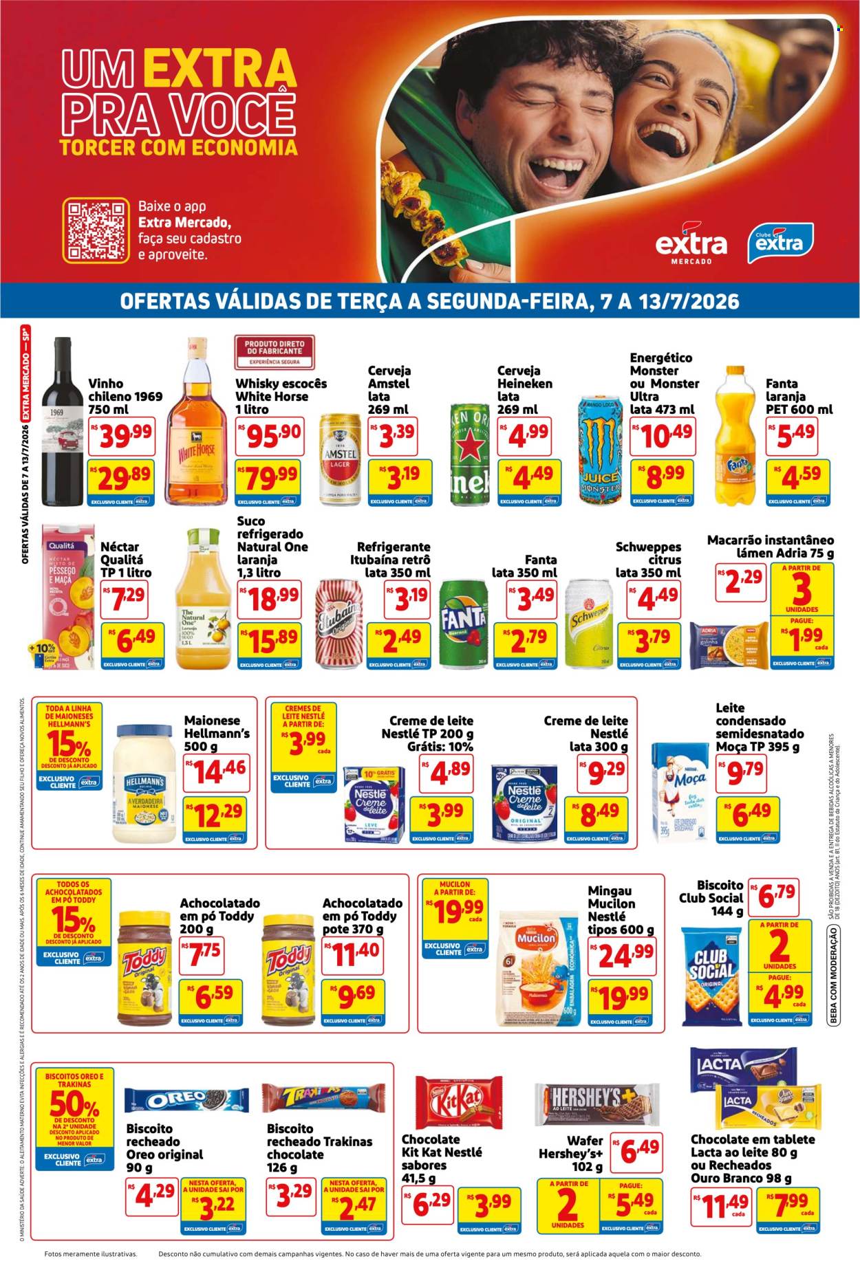 Folheto Mercado Extra - 07/07/2026 - 13/07/2026. Página 1