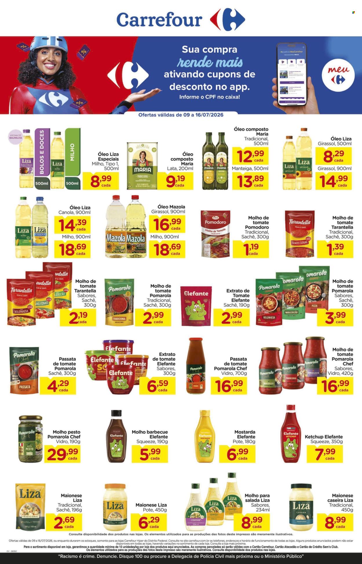 Folheto Carrefour Hiper - 09/07/2026 - 16/07/2026. Página 1