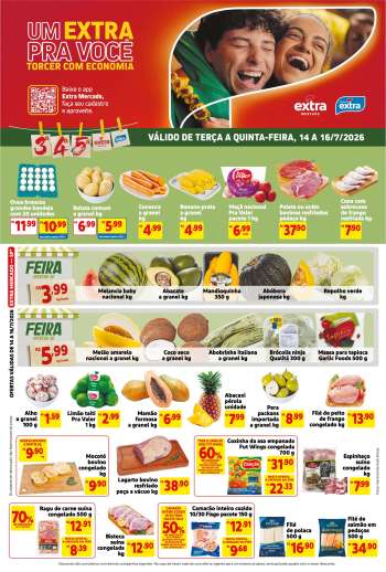Folheto Mercado Extra - 14/07/2026 - 16/07/2026.