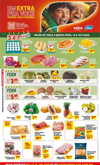 Folheto Mercado Extra - 14/07/2026 - 16/07/2026.