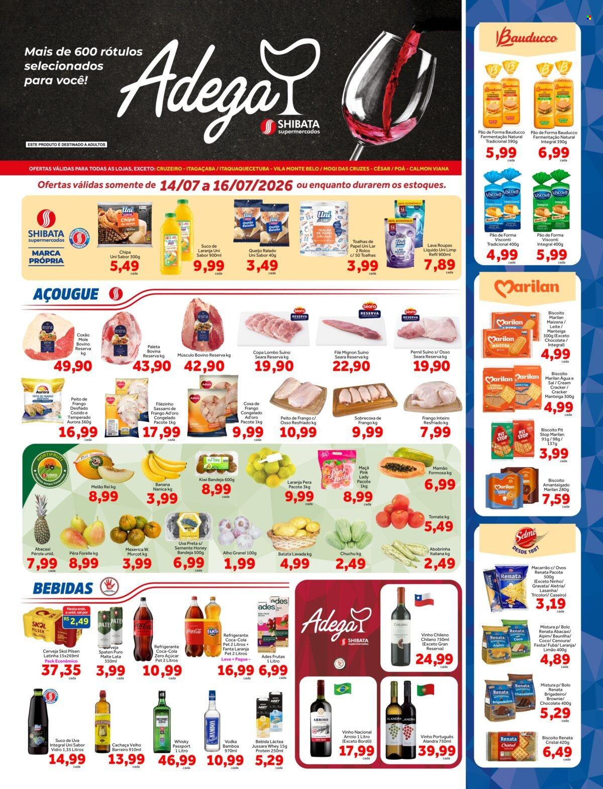 Folheto Shibata Supermercados - 14/07/2026 - 16/07/2026. Página 1