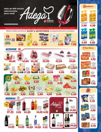 Folheto Shibata Supermercados - 14/07/2026 - 16/07/2026.