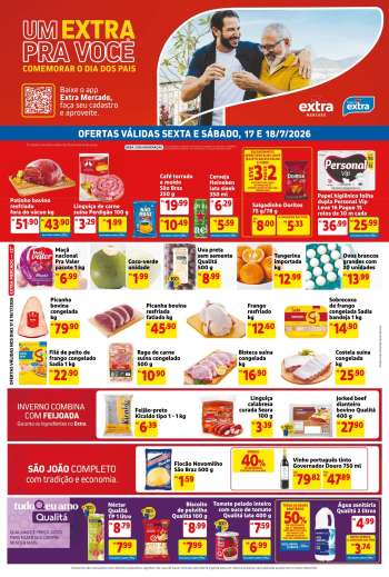 Folheto Mercado Extra - 17/07/2026 - 18/07/2026.
