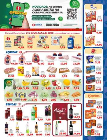 Folheto Shibata Supermercados - 21/07/2026 - 23/07/2026.