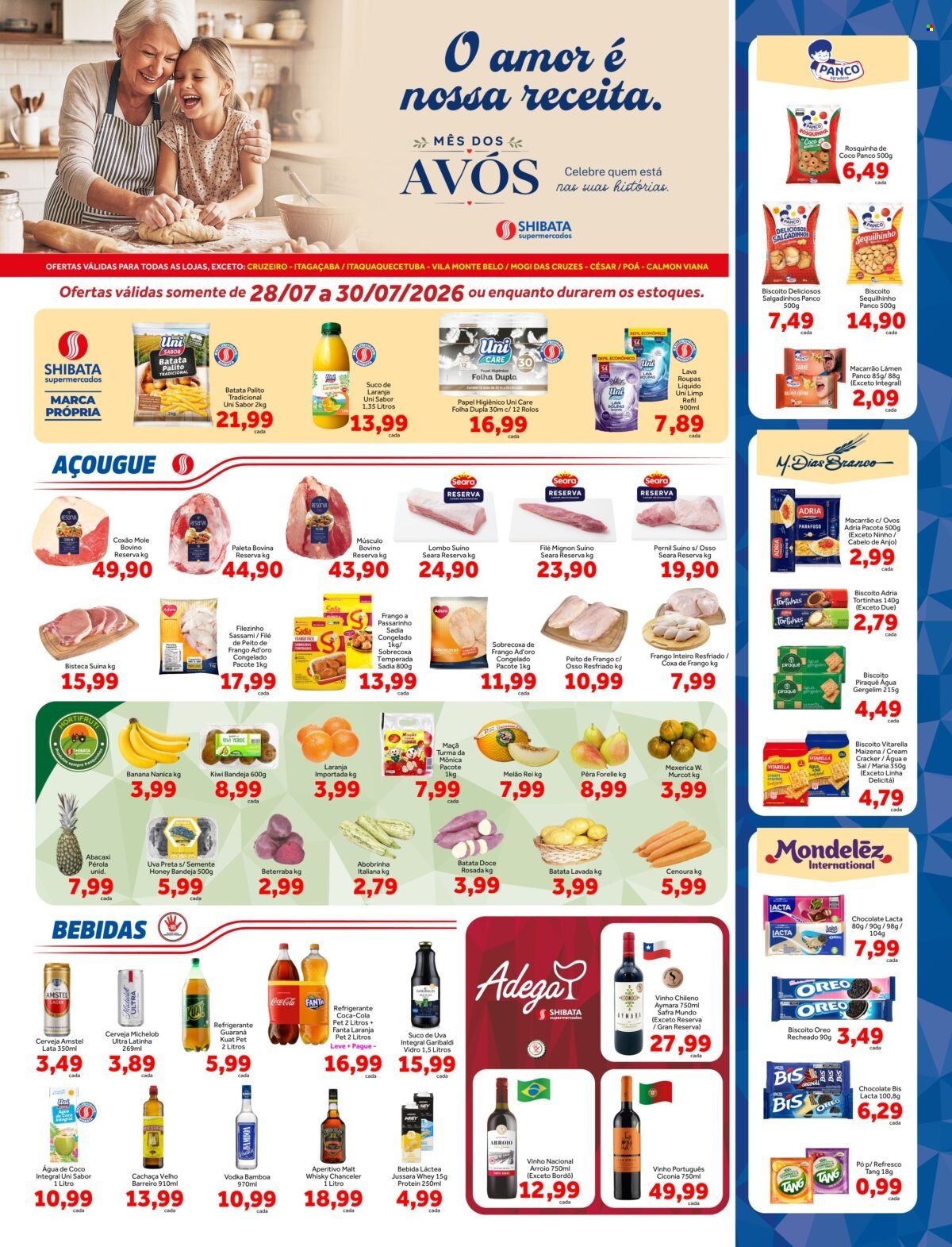 Folheto Shibata Supermercados - 28/07/2026 - 30/07/2026. Página 1