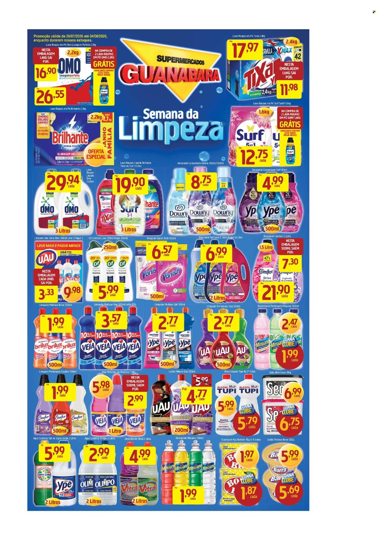 Folheto Supermercados Guanabara - 29/07/2026 - 04/08/2026. Página 1