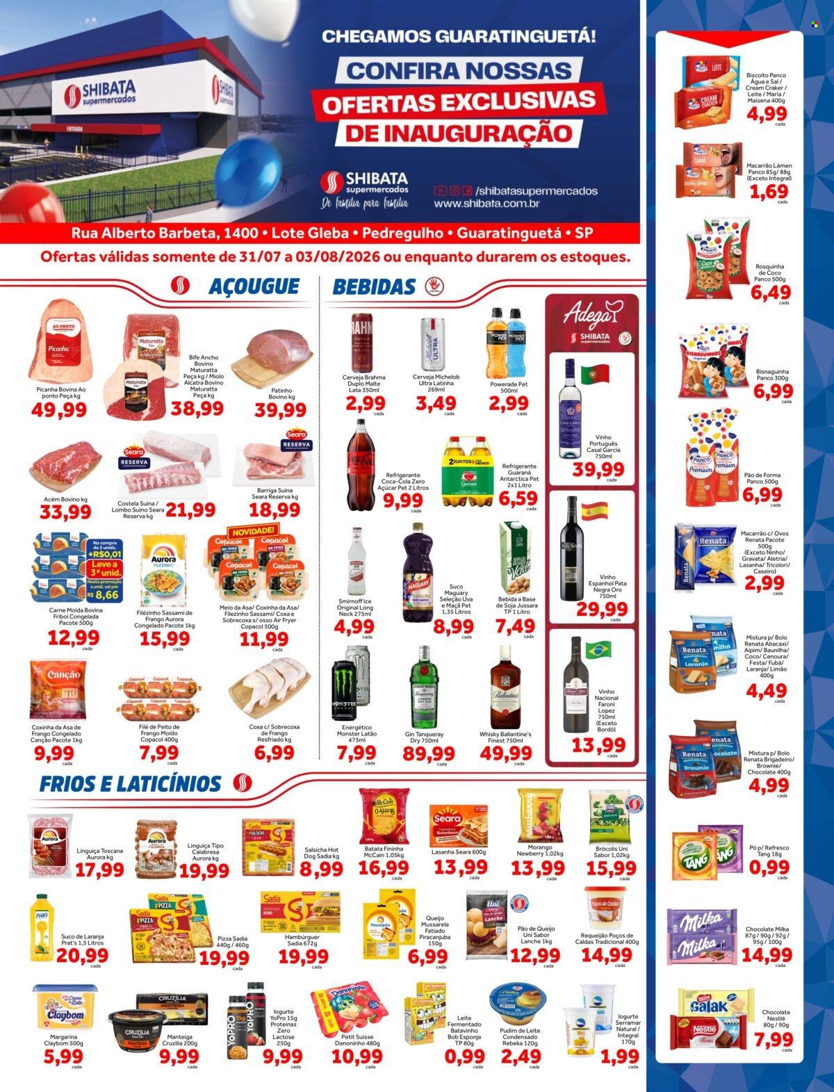 Folheto Shibata Supermercados - 31/07/2026 - 03/08/2026. Página 1