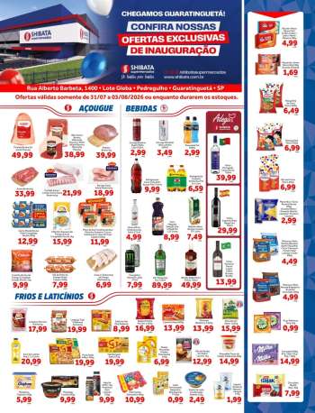 Folheto Shibata Supermercados - 31/07/2026 - 03/08/2026.