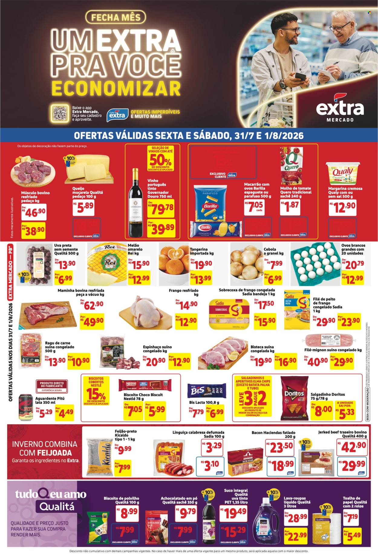 Folheto Mercado Extra - 31/07/2026 - 01/08/2026. Página 1