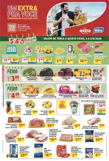 Folheto Mercado Extra - 04/08/2026 - 06/08/2026.