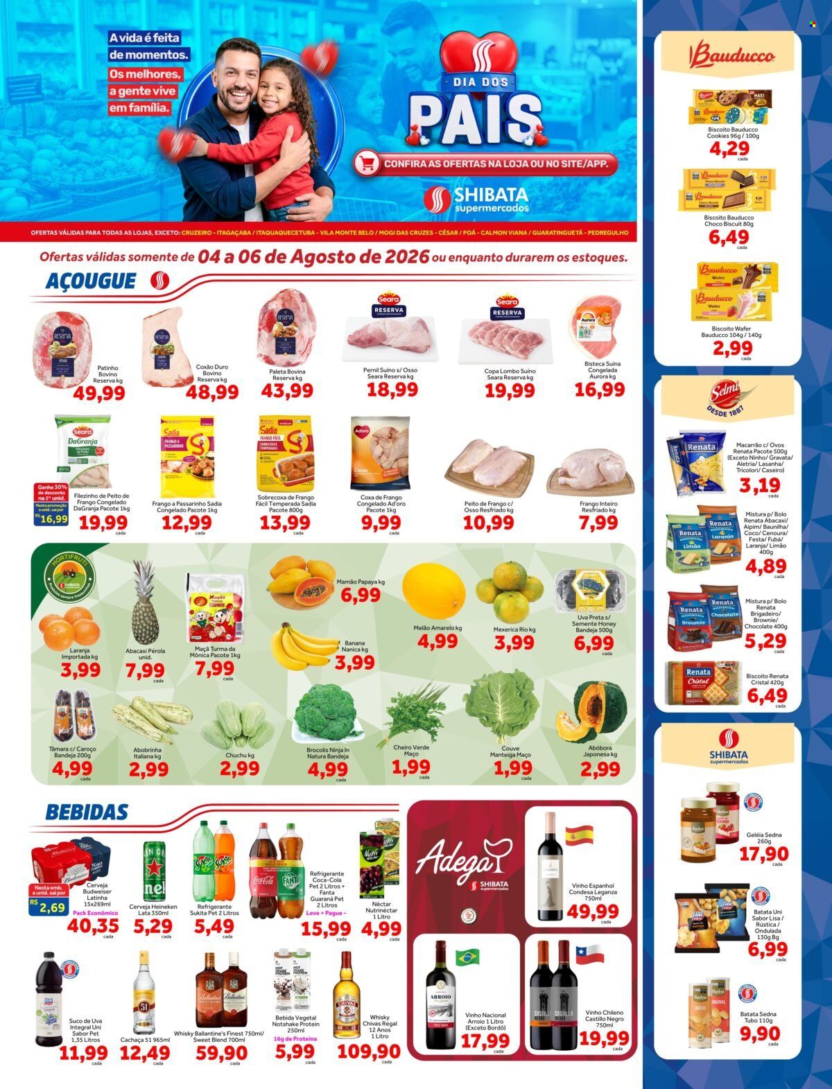 Folheto Shibata Supermercados - 04/08/2026 - 06/08/2026. Página 1