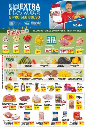 Folheto Mercado Extra - 11/08/2026 - 13/08/2026.