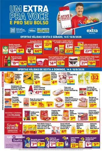 Folheto Mercado Extra - 14/08/2026 - 16/08/2026.
