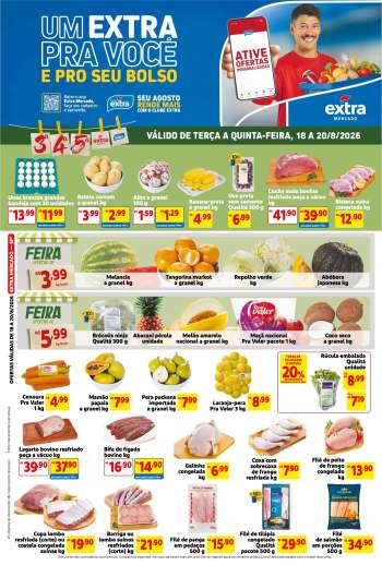 Folheto Mercado Extra - 18/08/2026 - 20/08/2026.