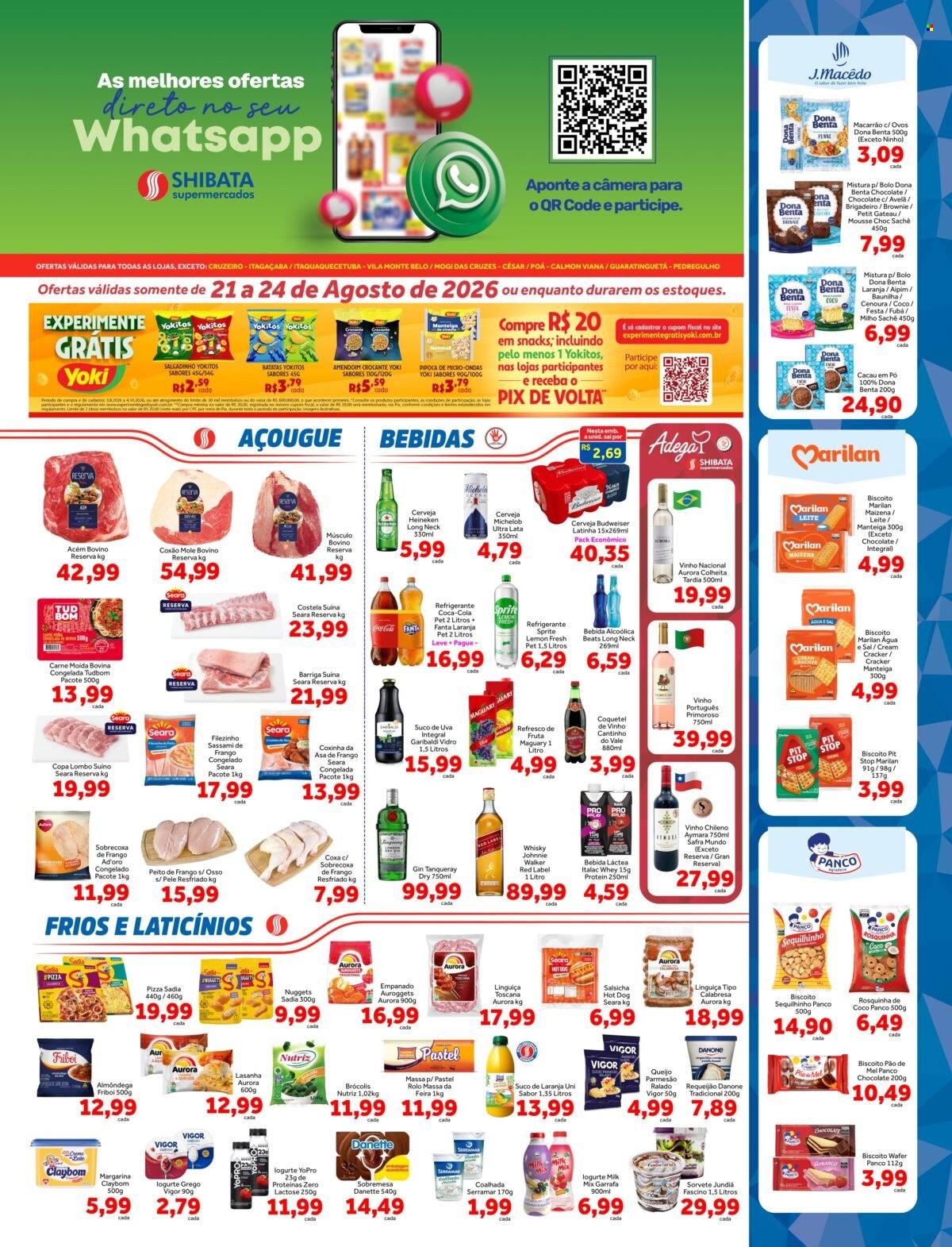 Folheto Shibata Supermercados - 21/08/2026 - 24/08/2026. Página 1