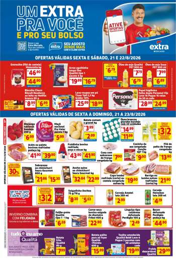 Folheto Mercado Extra - 21/08/2026 - 23/08/2026.