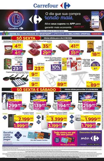Folheto Carrefour Hiper - 21/08/2026 - 23/08/2026.