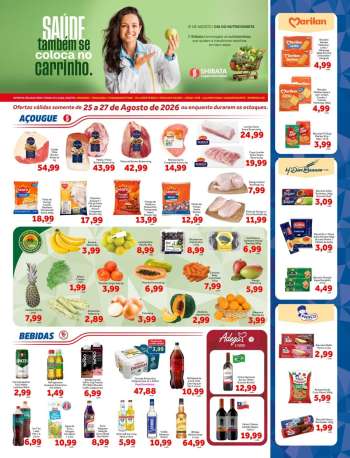 Folheto Shibata Supermercados - 25/08/2026 - 27/08/2026.
