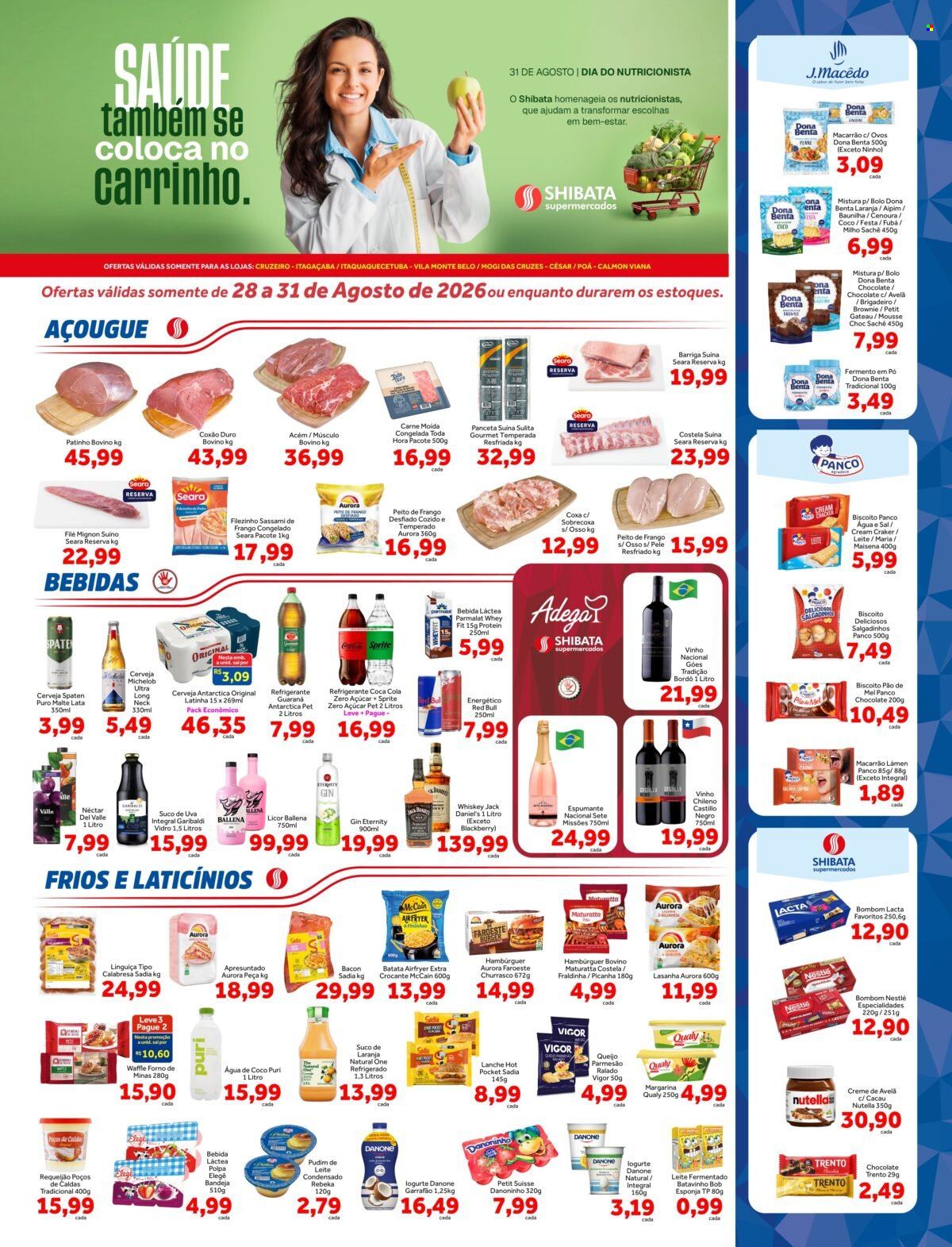 Folheto Shibata Supermercados - 28/08/2026 - 31/08/2026. Página 1