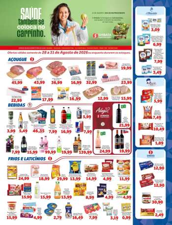 Folheto Shibata Supermercados - 28/08/2026 - 31/08/2026.