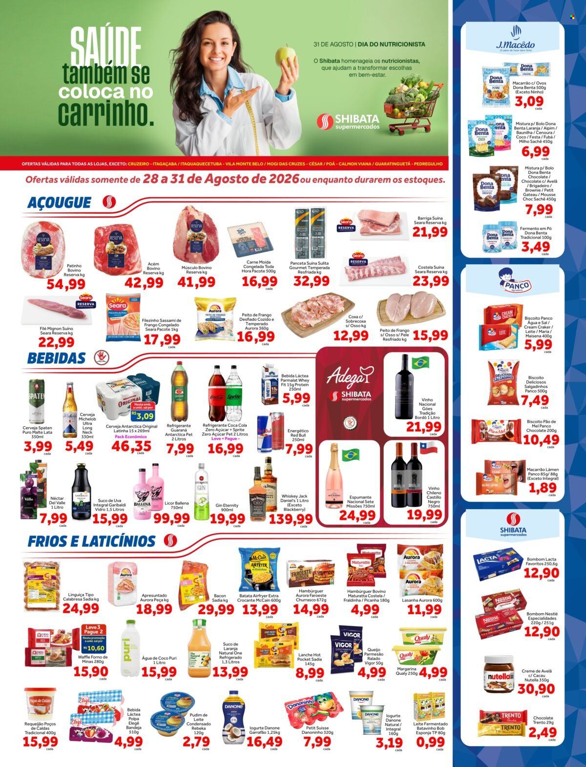 Folheto Shibata Supermercados - 28/08/2026 - 31/08/2026. Página 1