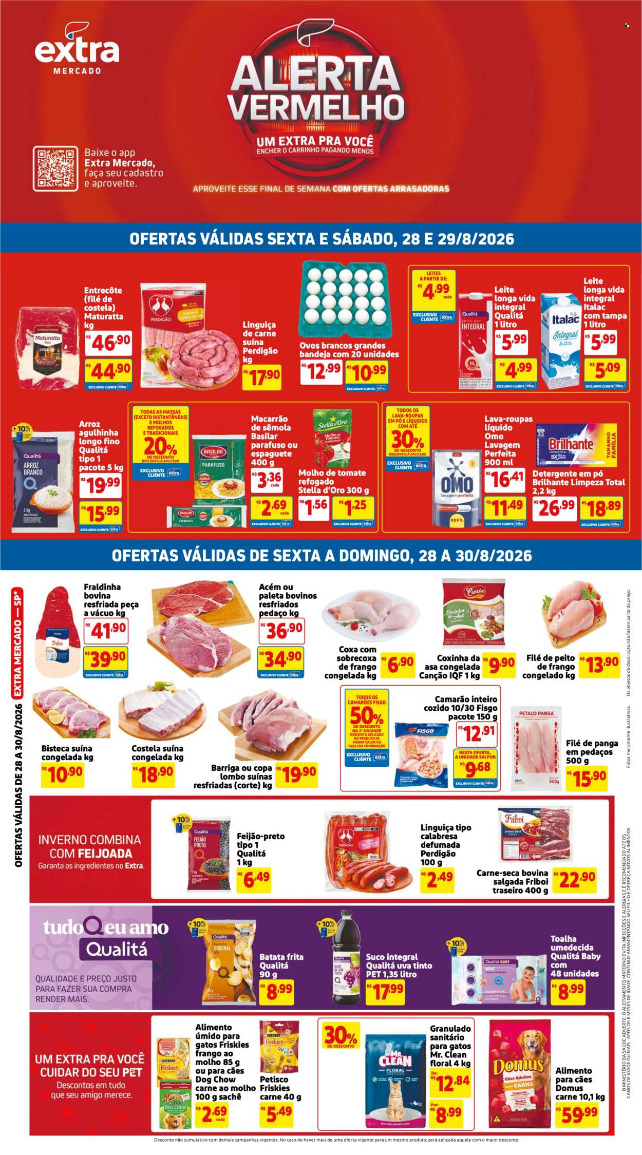 Folheto Mercado Extra - 28/08/2026 - 30/08/2026. Página 1