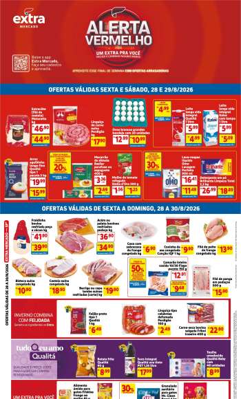 Folheto Mercado Extra - 28/08/2026 - 30/08/2026.
