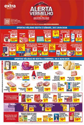 Folheto Mercado Extra - 28/08/2026 - 30/08/2026.