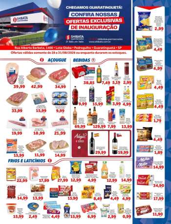 Folheto Shibata Supermercados - 28/08/2026 - 31/08/2026.
