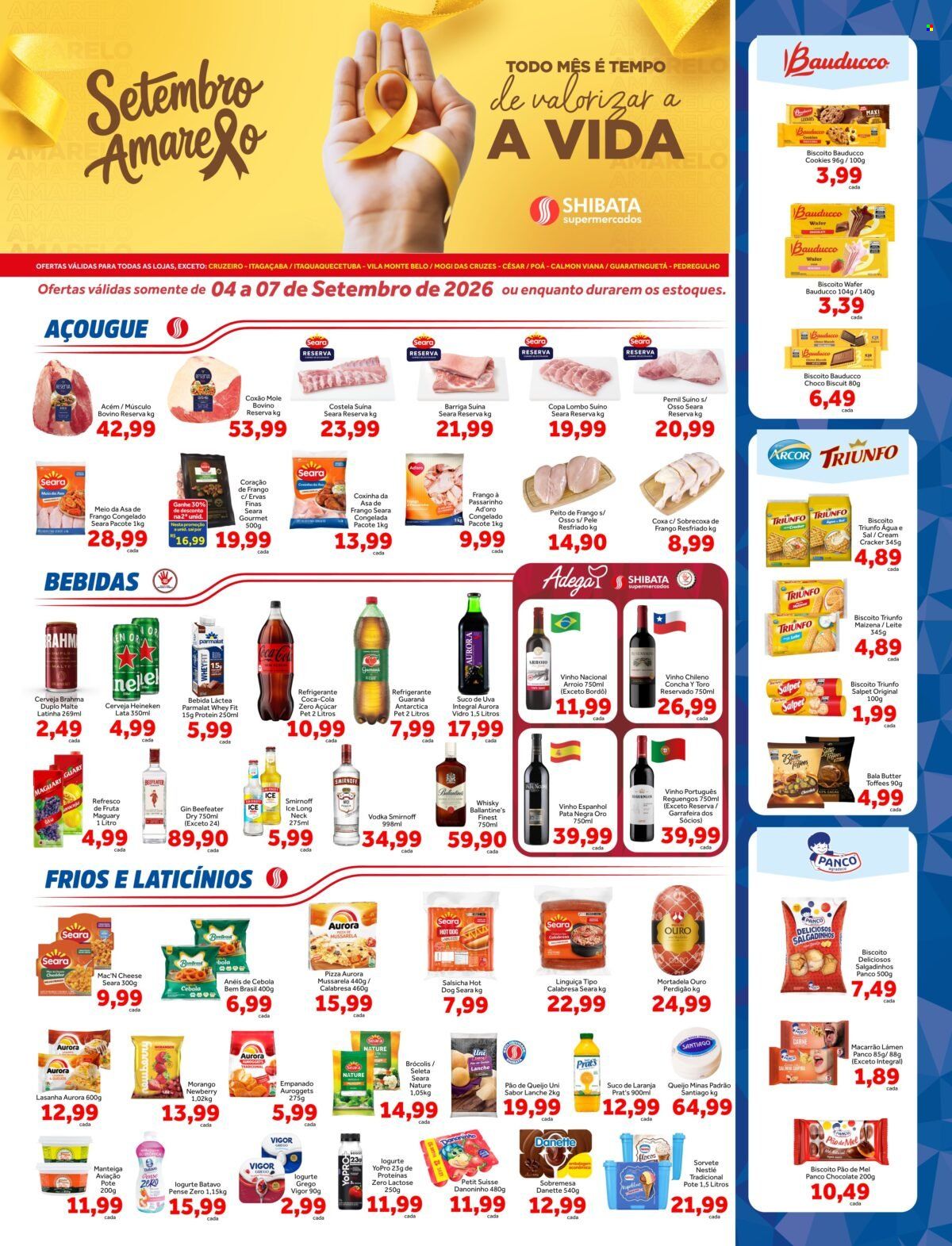 Folheto Shibata Supermercados - 04/09/2026 - 07/09/2026. Página 1