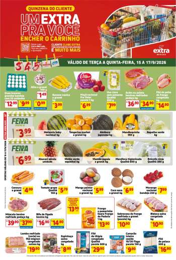 Folheto Mercado Extra - 15/09/2026 - 17/09/2026.