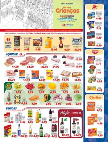Folheto Shibata Supermercados - 29/09/2026 - 01/10/2026.