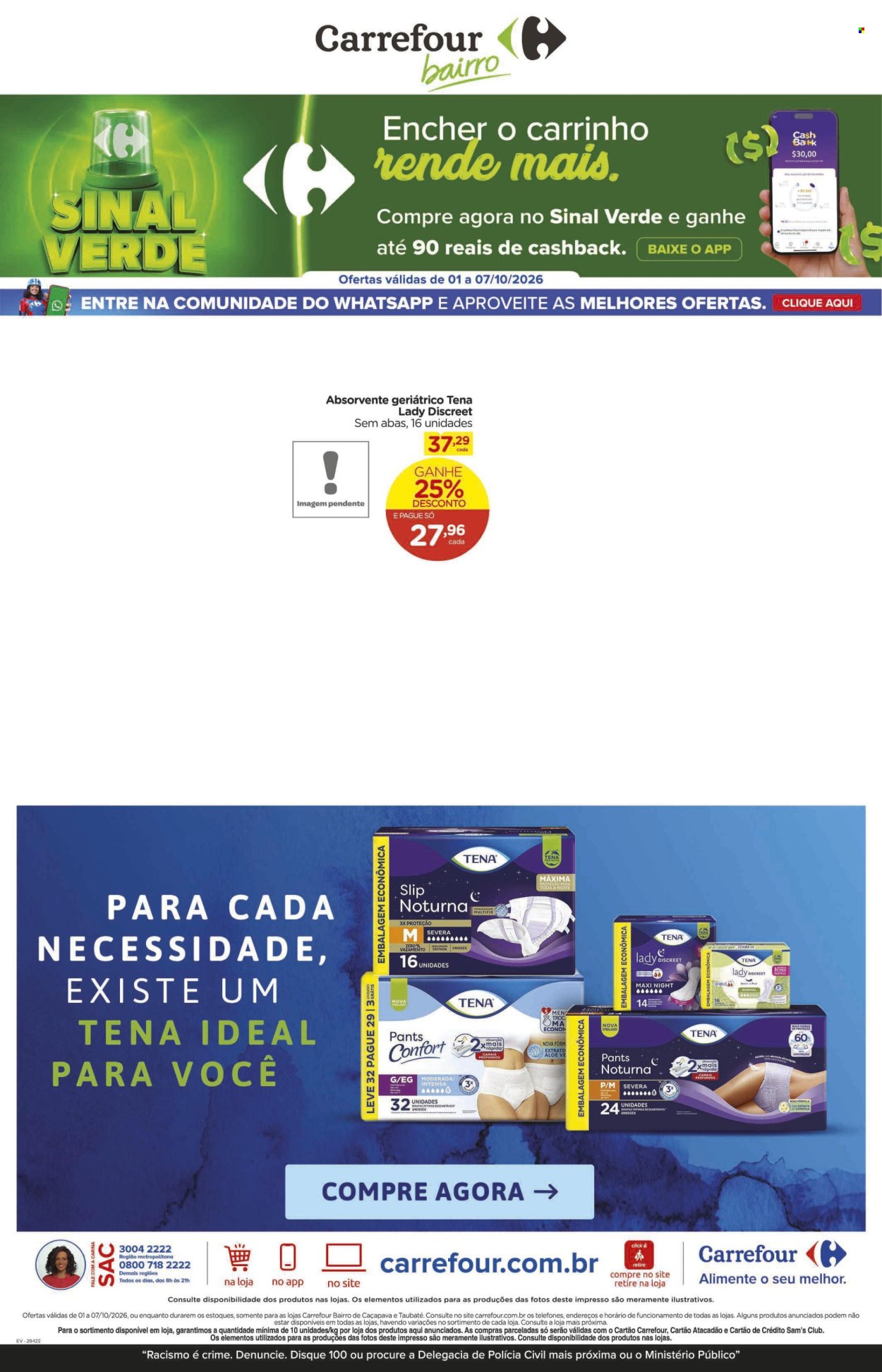 Folheto Carrefour Bairro - 01/10/2026 - 07/10/2026. Página 1