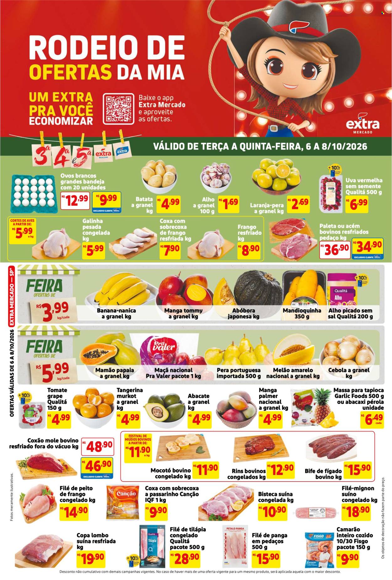 Folheto Mercado Extra - 06/10/2026 - 08/10/2026. Página 1