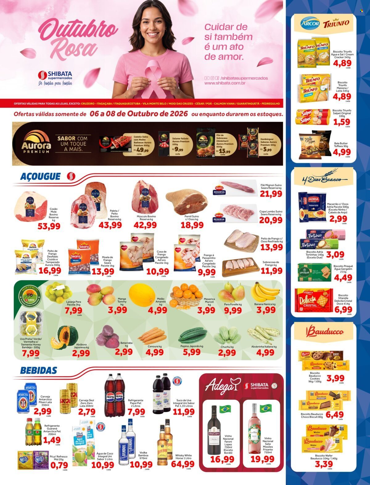 Folheto Shibata Supermercados - 06/10/2026 - 08/10/2026. Página 1