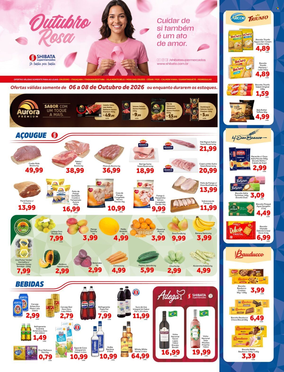 Folheto Shibata Supermercados - 06/10/2026 - 08/10/2026. Página 1